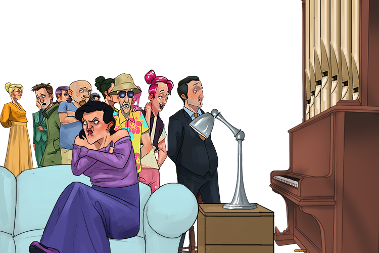 The organ attracted a lot of tourism (organism) and many individuals stood in my living room to see it